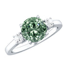 2 Carat Green Diamond Round Engagement Ring with IGI Certificate Vivid Green - VS1 - Rosec Jewels
