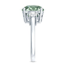Rosec Jewels-5 Carat Lab Grown Green Diamond Three Stone Engagement Ring with IGI Certificate