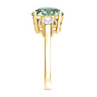Rosec Jewels-5 Carat Lab Grown Green Diamond Three Stone Engagement Ring with IGI Certificate