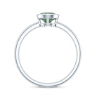Bezel Set 1 Carat Solitaire Engagement Ring with IGI Certified Lab Created Green Diamond Vivid Green - VS1 - Rosec Jewels