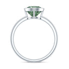 Bezel Set 2 Carat Lab Grown Green Diamond Round Engagement Ring IGI Certified Vivid Green - VS1 - Rosec Jewels