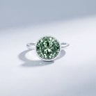 Bezel Set 4 Carat Lab Grown Green Diamond Solitaire Engagement Ring with IGI Certificate Vivid Green - VS1 - Rosec Jewels