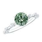 Rosec Jewels-1 Carat Lab Grown Green Diamond Solitaire Engagement Ring IGI Certified