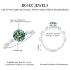 Rosec Jewels-1 Carat Lab Grown Green Diamond Solitaire Engagement Ring IGI Certified