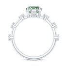 Rosec Jewels-1 Carat Lab Grown Green Diamond Solitaire Engagement Ring IGI Certified