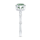 Rosec Jewels-1 Carat Lab Grown Green Diamond Solitaire Engagement Ring IGI Certified