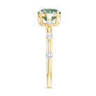 Rosec Jewels-1 Carat Lab Grown Green Diamond Solitaire Engagement Ring IGI Certified