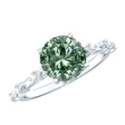 Rosec Jewels-Lab Grown 2 Carat Green Diamond Engagement Ring with IGI Certificate