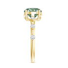 Rosec Jewels-Lab Grown 2 Carat Green Diamond Engagement Ring with IGI Certificate