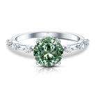 Rosec Jewels-Lab Grown 3 Carat Green Diamond Engagement Ring with IGI Certificate