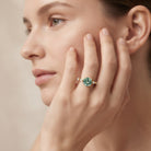 Lab Grown 3 Carat Green Diamond Engagement Ring with IGI Certificate Vivid Green - VS1 - Rosec Jewels