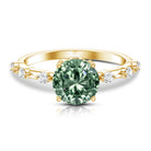 Rosec Jewels-Lab Grown 3 Carat Green Diamond Engagement Ring with IGI Certificate