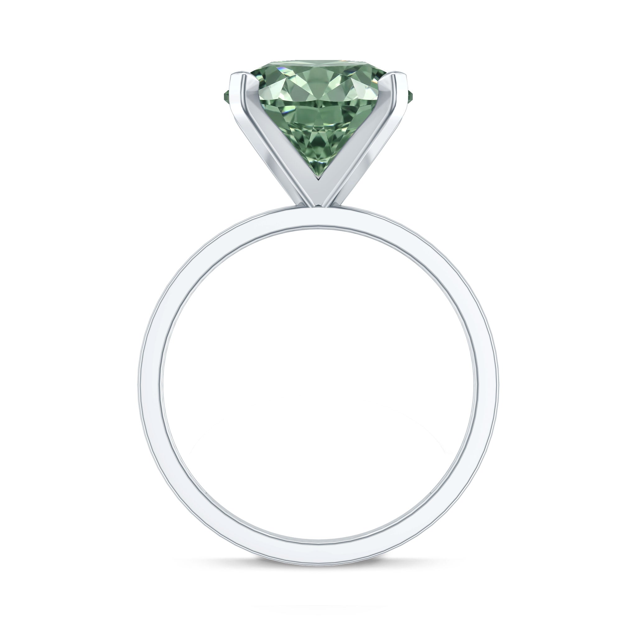 Rosec Jewels-Huge 5 Carat Lab Grown Green Diamond Solitaire Engagement Ring with IGI Certificate
