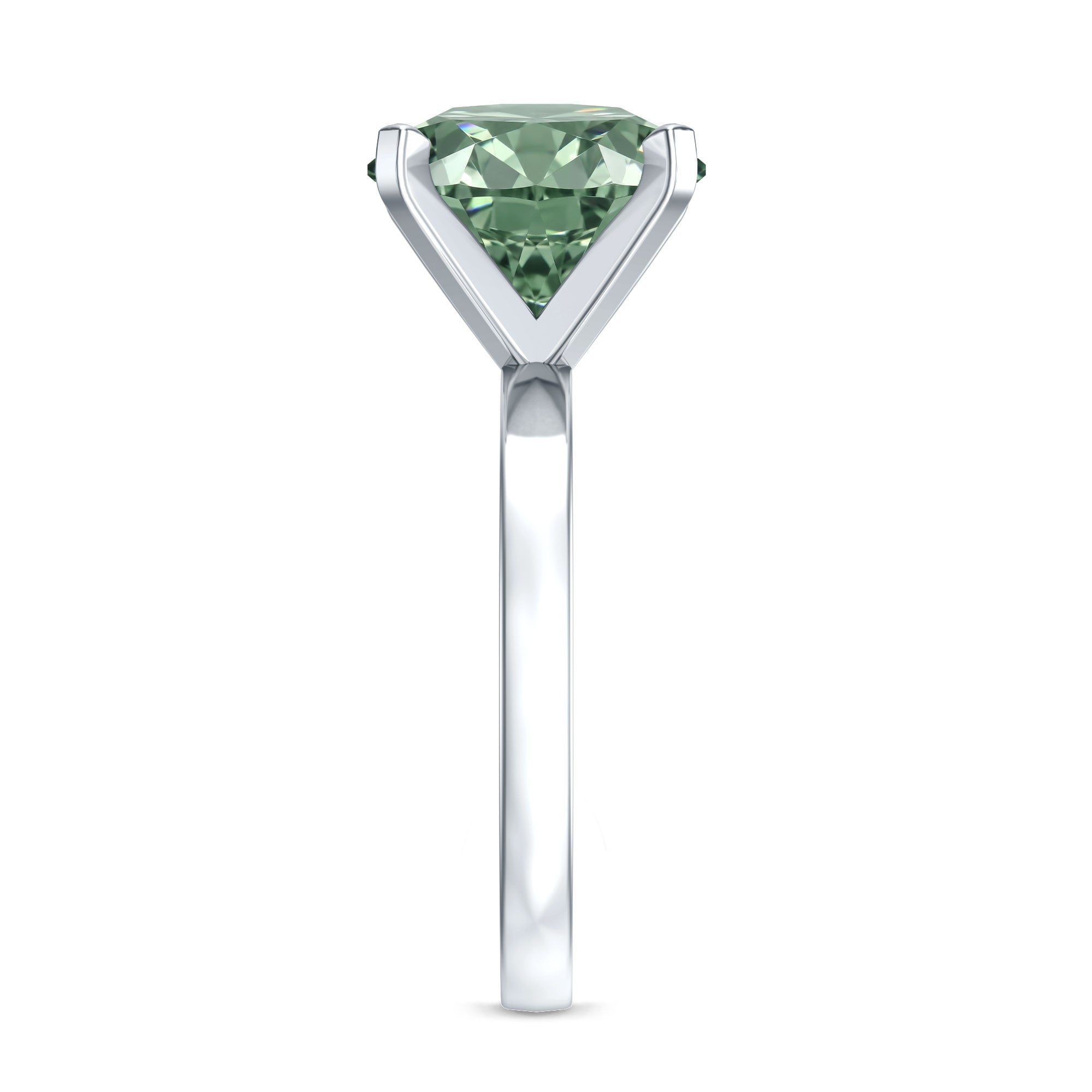 Rosec Jewels-Huge 5 Carat Lab Grown Green Diamond Solitaire Engagement Ring with IGI Certificate