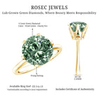 Rosec Jewels-IGI Certified Solitaire Lab Grown Green Diamond Big Engagement Ring 4 Carat
