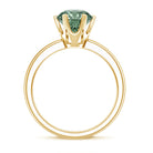 Rosec Jewels-Round Shaped 3 Carat Lab Grown Green Diamond Solitaire Ring with IGI Certificate