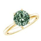 Rosec Jewels-2 Carat Lab Grown Vivid Green Diamond Solitaire Engagement Ring with IGI Certificate