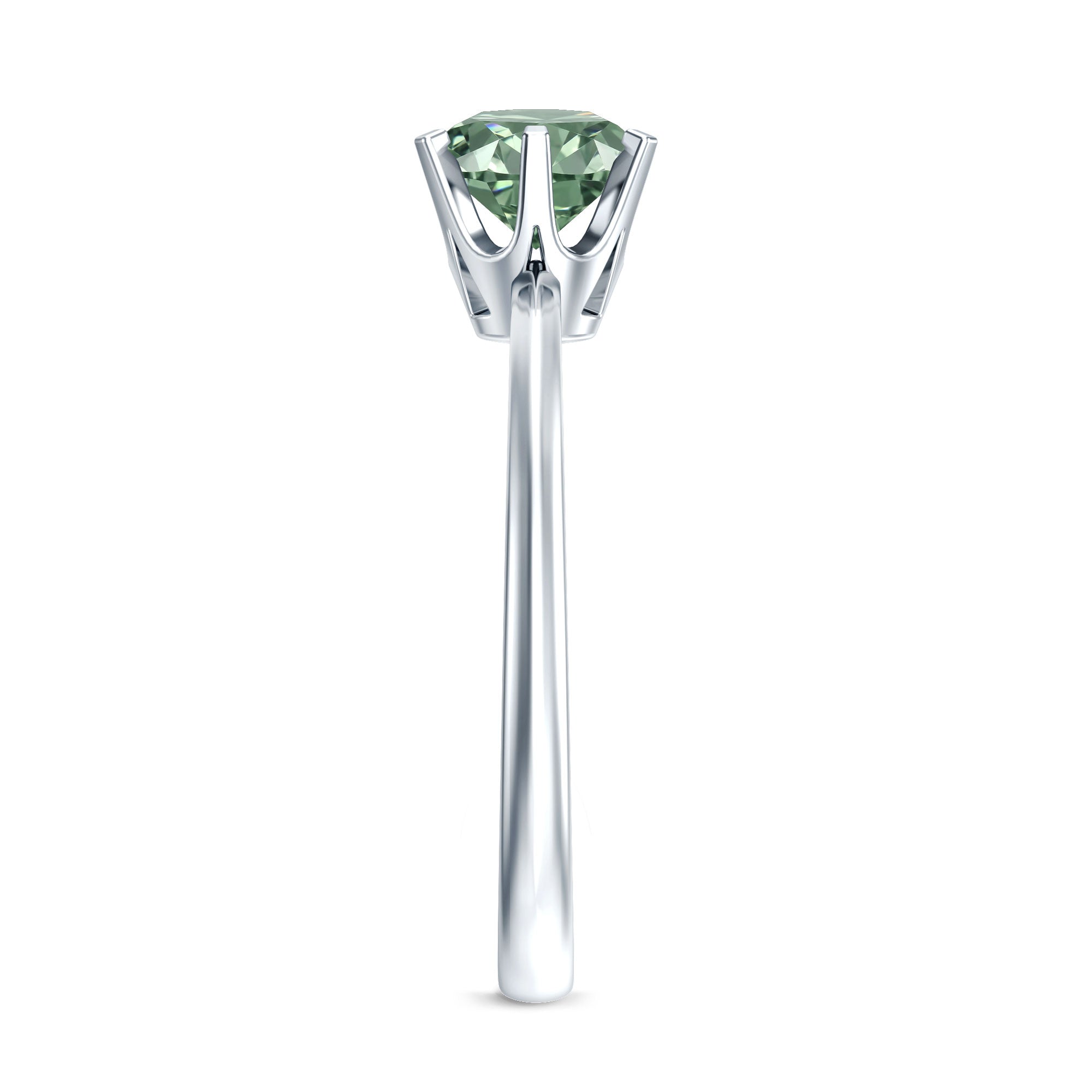 Rosec Jewels-Lab Grown Green Diamond 1 Carat Solitaire Ring with IGI Certificate