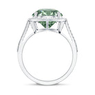 Rosec Jewels-IGI Certified 4 Carat Lab Grown Green Diamond Statement Engagement Ring with Split Shank