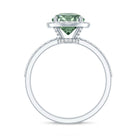 2 Carat IGI Certified Lab Grown Green Diamond Halo Engagement Ring for Women Vivid Green - VS1 - Rosec Jewels