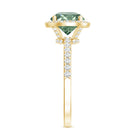 2 Carat IGI Certified Lab Grown Green Diamond Halo Engagement Ring for Women Vivid Green - VS1 - Rosec Jewels