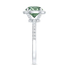 IGI Certified Lab 3 Carat Green Diamond Engagement Ring with Halo Vivid Green - VS1 - Rosec Jewels