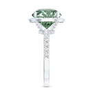 IGI Certified Lab Created Green Diamond Halo Engagement Ring 4 Carat Vivid Green - VS1 - Rosec Jewels