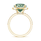 IGI Certified Lab Created Green Diamond Halo Engagement Ring 4 Carat Vivid Green - VS1 - Rosec Jewels