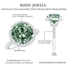 5 Carat Lab Grown Green and White Diamond Huge Engagement Ring with IGI Certificate Vivid Green - VS1 - Rosec Jewels