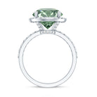 5 Carat Lab Grown Green and White Diamond Huge Engagement Ring with IGI Certificate Vivid Green - VS1 - Rosec Jewels