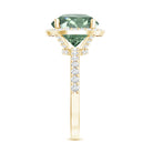 5 Carat Lab Grown Green and White Diamond Huge Engagement Ring with IGI Certificate Vivid Green - VS1 - Rosec Jewels