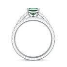 IGI Certified 1 Carat Princess Cut Lab Grown Green Diamond Bridal Ring Set Vivid Green - VS1 - Rosec Jewels