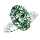 Rosec Jewels-IGI Certified Lab Grown Green Diamond Oval Solitaire Engagement Ring 5 Carat