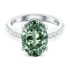 Rosec Jewels-IGI Certified Lab Grown Green Diamond Oval Solitaire Engagement Ring 5 Carat