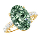 Rosec Jewels-IGI Certified Lab Grown Green Diamond Oval Solitaire Engagement Ring 5 Carat