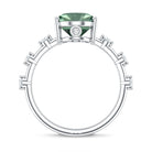 Rosec Jewels-Lab Grown Green Diamond 3 Carat Oval Engagement Ring IGI Certified