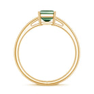 IGI Certified Solitaire Lab Grown Green Diamond Emerald Cut Engagement Ring 2 Carat Vivid Green - VS1 - Rosec Jewels