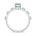 Rosec Jewels-IGI Certified Lab Grown Green Diamond Emerald Cut Engagement Ring 2 Carat