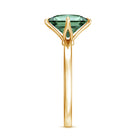 Princess Cut Solitaire Engagement Ring with IGI Certified 2 Carat Lab Created Green Diamond Vivid Green - VS1 - Rosec Jewels