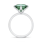 3 Carat Lab Grown Vivid Green Diamond Princess Cut Engagement Ring with IGI Certificate Vivid Green - VS1 - Rosec Jewels