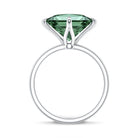 IGI Certified Princess Cut Lab Grown Green Diamond Big Engagement Ring 4 Carat Vivid Green - VS1 - Rosec Jewels