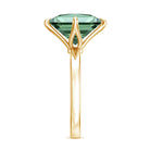 Rosec Jewels-Solitaire 5 Carat Lab Grown Green Diamond Princess Cut Engagement Ring IGI Certified