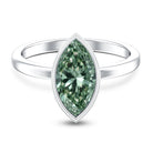 Rosec Jewels-2 Carat Marquise Cut Engagement Ring with IGI Certified Lab Grown Green Diamond
