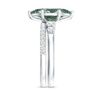 Rosec Jewels-IGI Certified 2 Carat Marquise Cut Lab Grown Green and White Diamond Bridal Ring Set