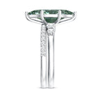 Rosec Jewels-3 Carat Lab Grown Green Diamond Marquise Wedding Ring Set with IGI Certificate