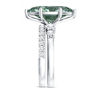 Rosec Jewels-Lab Grown 4 Carat Green Diamond Solitaire Wedding Ring Set with IGI Certified
