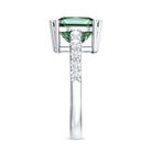 Rosec Jewels-5 Carat Princess Cut Lab Grown Green Diamond Big Engagement Ring with IGI Certificate