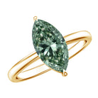 Rosec Jewels-IGI Certified 2 Carat Lab Green Diamond Marquise Engagement Ring for Women