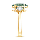 Rosec Jewels-Lab Grown 3 Carat Green Diamond Past Present Future Ring with IGI Certificate