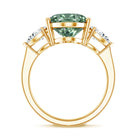 Rosec Jewels-5 Carat IGI Certified Lab Grown Green Diamond Oval Statement Engagement Ring